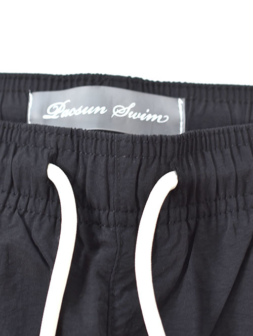 Pacsun Black Solid Collegiate 6.5" Swim Trunks