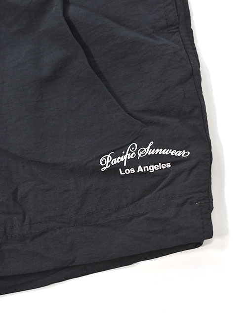 Pacsun Black Solid Collegiate 6.5" Swim Trunks