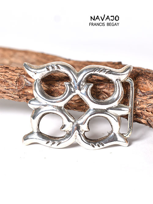 Navajo Francis Begay Silver Bangle (A)