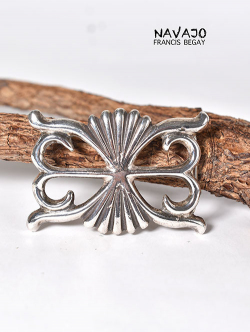 Navajo Francis Begay Silver Bangle (B)