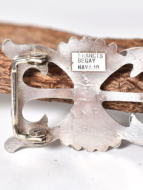 Navajo Francis Begay Silver Bangle (B)