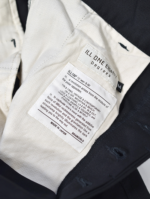 ILL ONE EIGHTY SOLID BE-BOP PANTS - Black