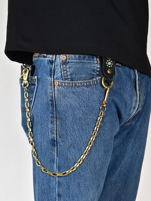 CROSSED ARROWS ウォレットチェーン Gold/Black/Turquoise