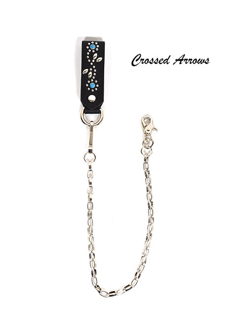 CROSSED ARROWS ウォレットチェーン Silver/Black/Turquoise