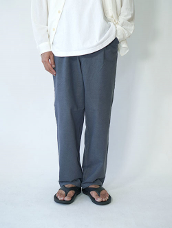 SALUTE HELM  HYPER FIT デニムジャージ ケミカルバイオ加工 ワイドパンツ (65507) - Navy