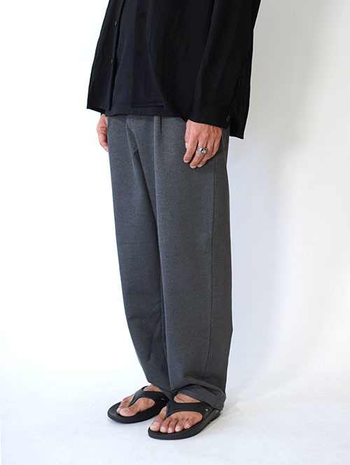 SALUTE HELM HYPER FIT デニムジャージ ケミカルバイオ加工 ワイドパンツ (65507) - Gray