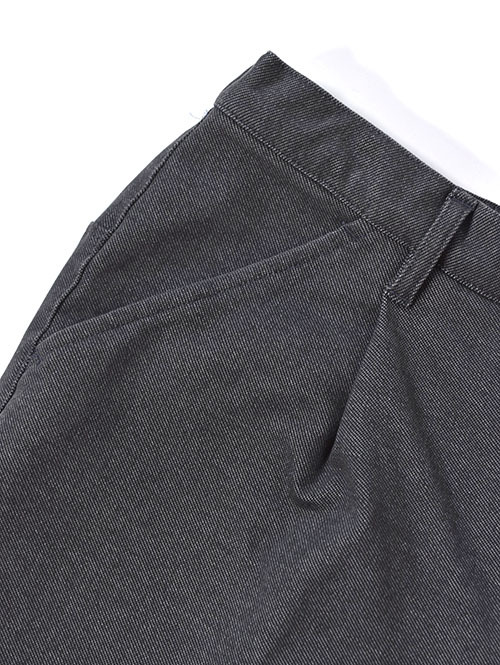 SALUTE HELM HYPER FIT デニムジャージ ケミカルバイオ加工 ワイドパンツ (65507) - Gray