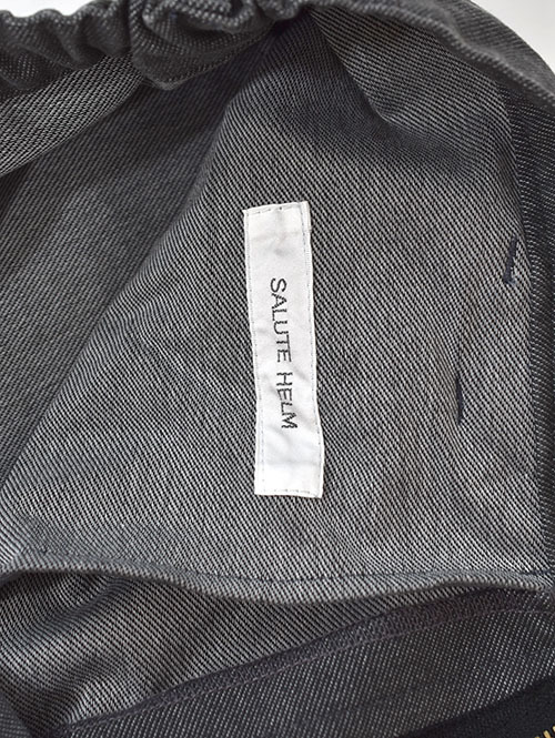 SALUTE HELM HYPER FIT デニムジャージ ケミカルバイオ加工 ワイドパンツ (65507) - Gray