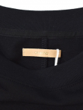 LA MOND  O/C LOOSE FOOTBALL TEE - Black　