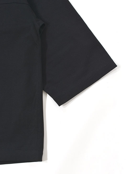 LA MOND  O/C LOOSE FOOTBALL TEE - Black　