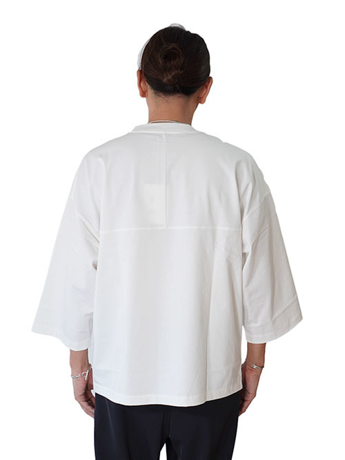 LA MOND O/C LOOSE FOOTBALL TEE - White