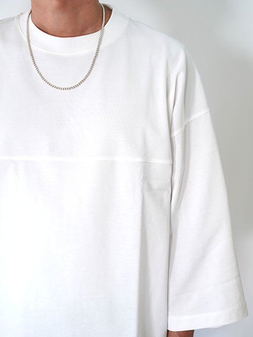 LA MOND O/C LOOSE FOOTBALL TEE - White