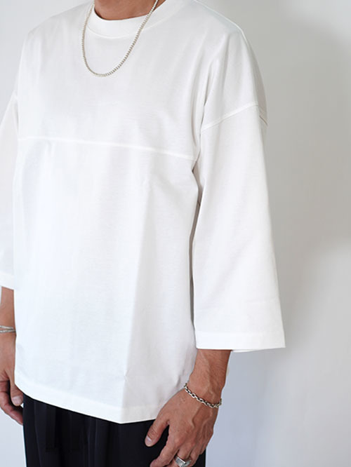 LA MOND O/C LOOSE FOOTBALL TEE - White