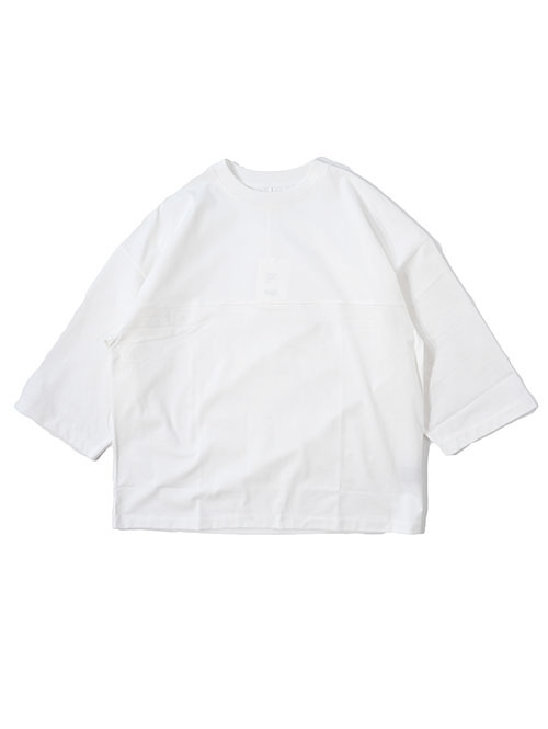 LA MOND O/C LOOSE FOOTBALL TEE - White
