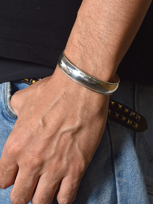 Navajo Rope Design Silver Bangle