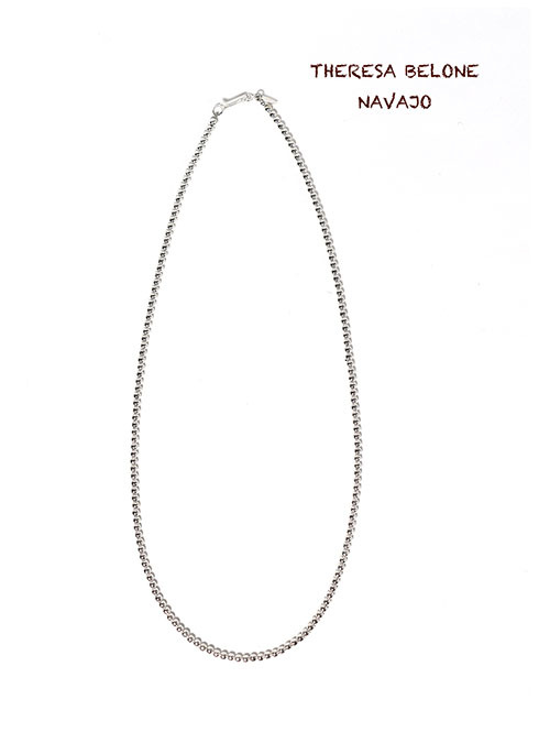 Navajo John THERESA BELONE SilverBeaded Necklace