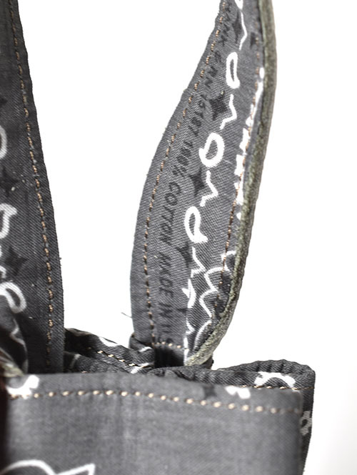 CROSSED ARROWS バンダナ　レザー巾着　Khaki