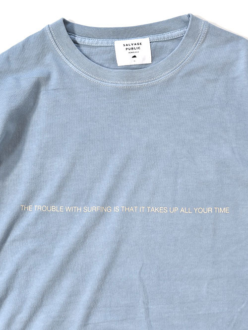 SALVAGE PUBLIC Surfing Pigment L/S Tee - Ocean Blue