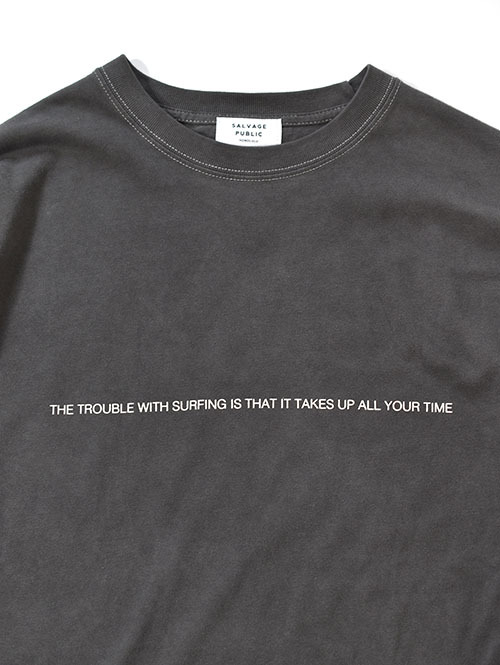 SALVAGE PUBLIC Surfing Pigment L/S Tee - Vintage Black