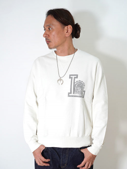 REMI RELIEF SP Vintage 加工裏毛クルーネック - Off White