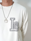REMI RELIEF SP Vintage 加工裏毛クルーネック - Off White