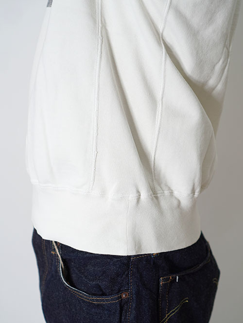 REMI RELIEF SP Vintage 加工裏毛クルーネック - Off White