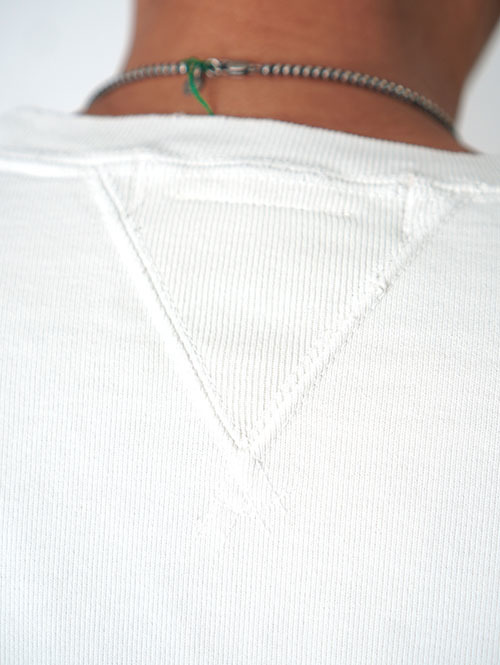 REMI RELIEF SP Vintage 加工裏毛クルーネック - Off White