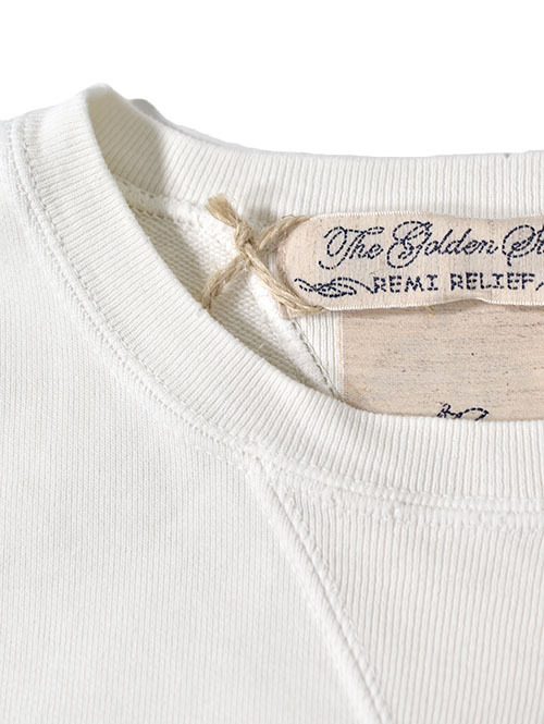 REMI RELIEF SP Vintage 加工裏毛クルーネック - Off White
