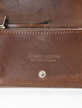 CROSSED ARROWS 　クロムレザー　スタッズ　チェーン穴付きトラッカーウォレット-　Brown/Silver/Turquoise