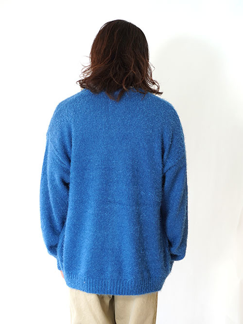 MALIBU FARM  SHAGGY KNIT CARDIGAN - Blue
