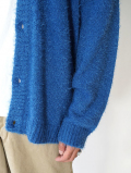 MALIBU FARM  SHAGGY KNIT CARDIGAN - Blue