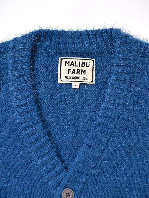 MALIBU FARM  SHAGGY KNIT CARDIGAN - Blue