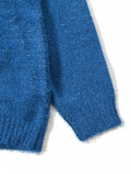 MALIBU FARM  SHAGGY KNIT CARDIGAN - Blue