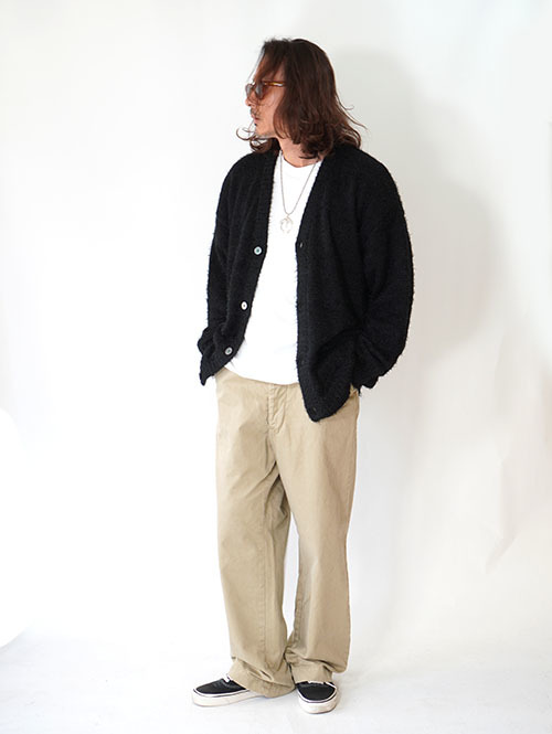 MALIBU FARM  SHAGGY KNIT CARDIGAN - Black