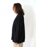 MALIBU FARM  SHAGGY KNIT CARDIGAN - Black