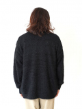 MALIBU FARM  SHAGGY KNIT CARDIGAN - Black