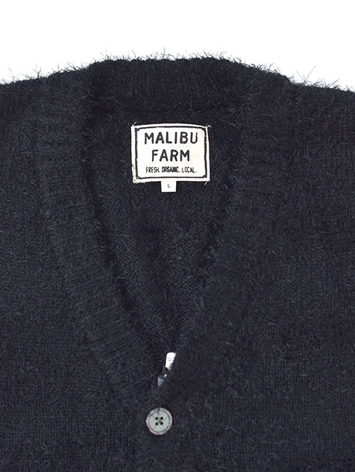 MALIBU FARM  SHAGGY KNIT CARDIGAN - Black