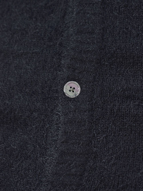MALIBU FARM  SHAGGY KNIT CARDIGAN - Black