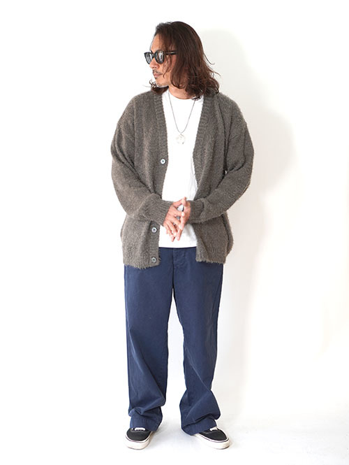 MALIBU FARM SAFARI掲載 SHAGGY KNIT CARDIGAN - Gray