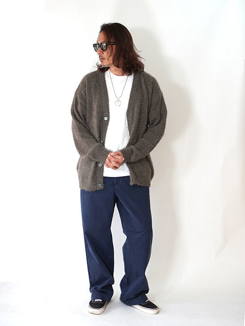 MALIBU FARM SAFARI掲載 SHAGGY KNIT CARDIGAN - Gray