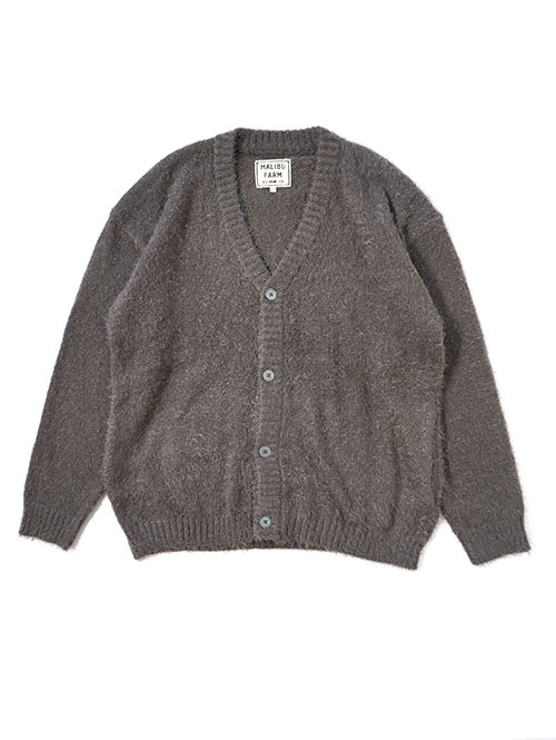 MALIBU FARM SAFARI掲載 SHAGGY KNIT CARDIGAN - Gray