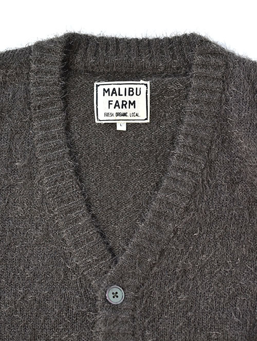 MALIBU FARM SAFARI掲載 SHAGGY KNIT CARDIGAN - Gray