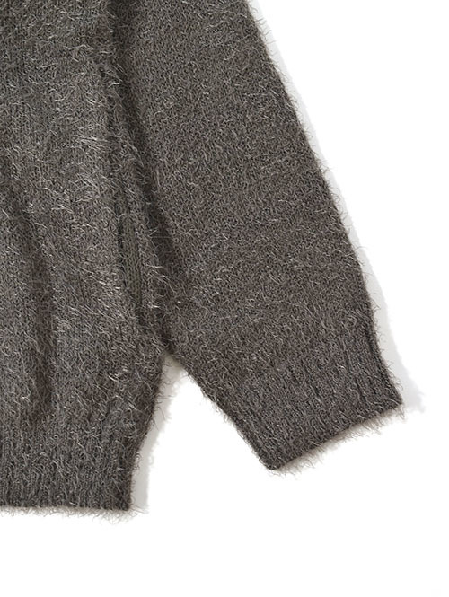 MALIBU FARM SAFARI掲載 SHAGGY KNIT CARDIGAN - Gray