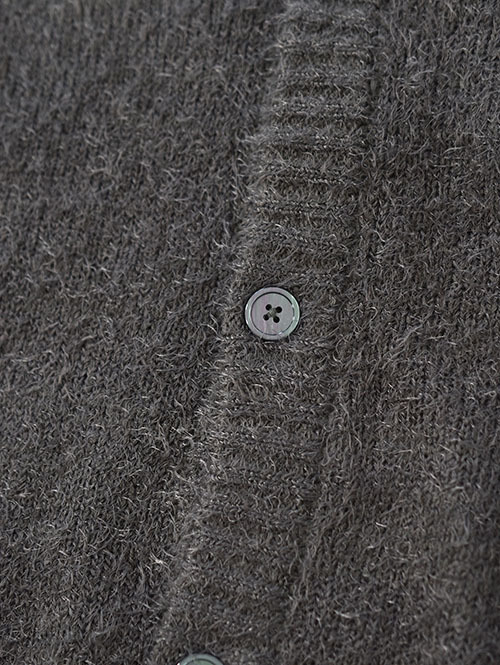 MALIBU FARM SAFARI掲載 SHAGGY KNIT CARDIGAN - Gray