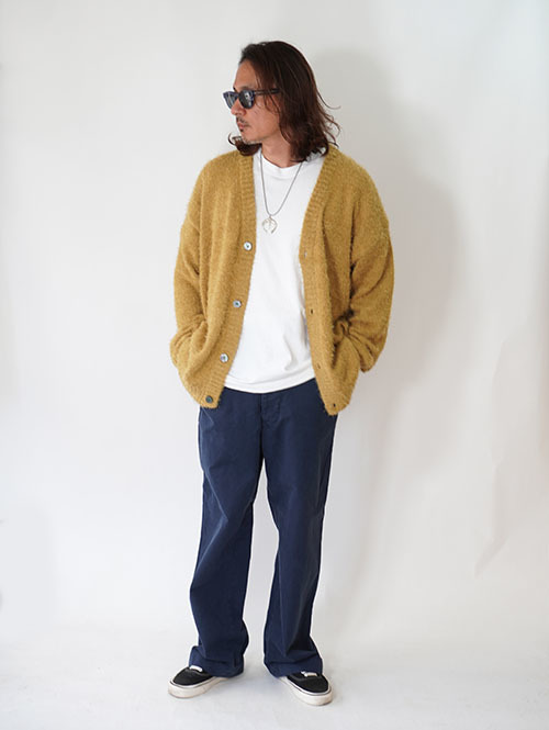 MALIBU FARM SAFARI掲載 SHAGGY KNIT CARDIGAN - Mastard