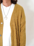 MALIBU FARM SAFARI掲載 SHAGGY KNIT CARDIGAN - Mastard