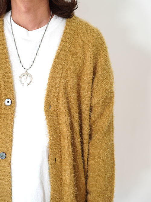 MALIBU FARM SAFARI掲載 SHAGGY KNIT CARDIGAN - Mastard