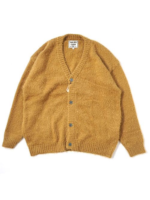 MALIBU FARM SAFARI掲載 SHAGGY KNIT CARDIGAN - Mastard