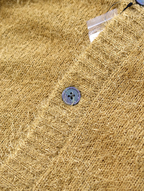 MALIBU FARM SAFARI掲載 SHAGGY KNIT CARDIGAN - Mastard