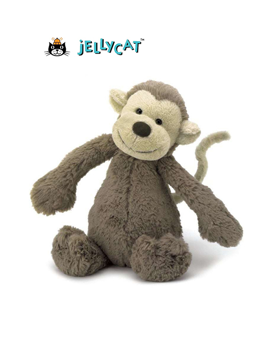 Jellycat ジェリーキャット Bashful Monkey Small  バシュフル　モンキー　サル　さる　ぬいぐるみ　Sサイズ   BASS6MK 